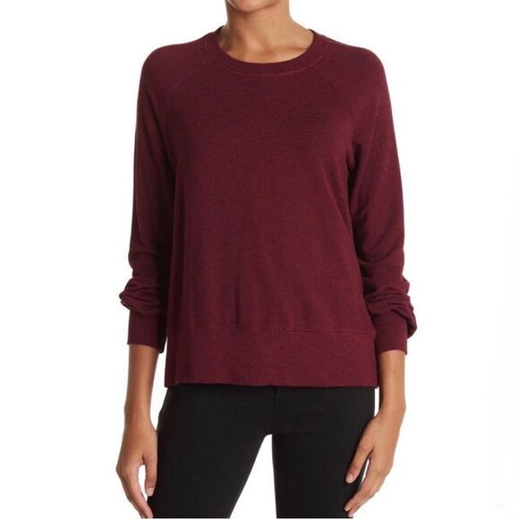 SUNDRY Puff Sleeve Raglan Top In Magenta Size 8 - Picture 1 of 7